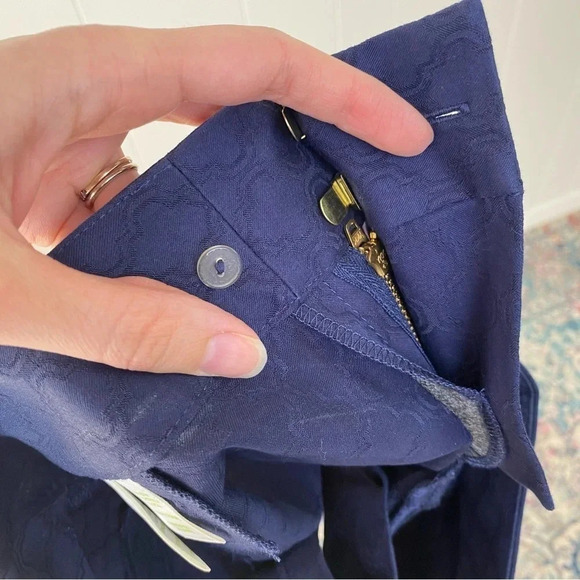 Lilly Pulitzer Womens Size 2 Navy Blue Ellie 4" Shorts Fringe Side Detail 26759 - Picture 14 of 15